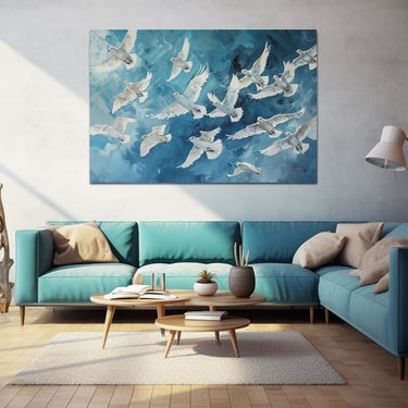 Birds in Flight Painting